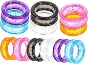 LIFKOME 12Pcs Scissors Silicone Finger Rings for Pet Grooming Versatile Hair Cutting Accessories Ergonomic Design for Comfort and Precision Colors