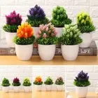 Home Decor Plastic Plant Artificial Flower Fake Potted Simulation Bonsai
