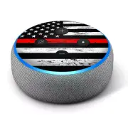 Vinyl Decal Skin for Amazon Echo Dot 3rd Gen - Thin Red Line