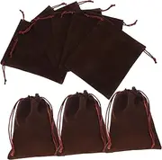 HAPINARY 20pcs Drawstring Jewelry Storage Bags Soft Plush Pouches for Accessories Lint Storage Bags for Parties Easy Open