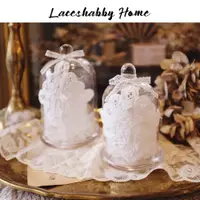 在飛比找ETMall東森購物網優惠-LACESHABBY新款法式復古風格布魯塞爾蕾絲玻璃罩創意蠟