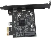 PCI E to USB 3.2 Expansion Card, 10GBPS USB C PCI Express Card with SATA 15PIN P