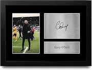 HWC Trading Gary O'Neil Wolverhampton Wanderers Gifts Printed Signed Autograph Picture for Football Fans and Supporters - A4 Framed
