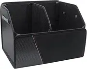 Car Boot Organiser Car Trunk Storage Box Trip Camping Leather Organizer Bag Foldable Fit For FIAT Abarth 500 Tipo FR Punto Ducato Stilo(K,Large)
