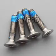4pcs M6 x 30 mm Titanium Ti Screw Bolt Allen Hex Socket Flat Head Thread Locker
