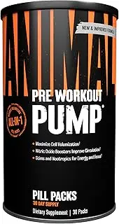 Universal Nutrition Animal Pump Pre-Workout, Nitric Oxide, Creatine, Energy Supplement