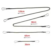Elastic Rope Carabiner Elastic Cords Army Green Bungee Cords Rubber Material