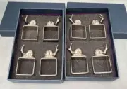 Mary Jurek Stainless SNAIL Napkin Ring Holders Set of 8