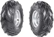 YC Yier Set of 2 7 inch Go Kart Tires Wheels 16X8-7 ATV Tubeless Tires and Rims 3 Stud 16x8x7 for Go Cart UTV Quad Bike Buggy Mini Bike 4 Wheelers Ride on Mower Taotao Coolster 110cc 125cc (2pcs)