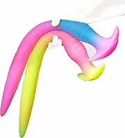 Huge Soft Butt Plug Tentacle Anal Dildo Anus Dilator Super Long Silicone Anal Plug Erotic Adult Sex Toys For Women Men(Gelb rosa-L)