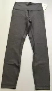 Lululemon Women Wunder Under HR Tight 25” *F Luxtreme HBLK Gray LW5BSIS Size 10