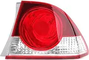 Car Rear Outer Tail Light Brake Lamp ，Compatible for CIIMO 2012 2013 C14 ，Compatible for CIVIC 2006-2011 FD1 FD2 33500-TX3-H01 33550-TX3-H01(Black 5Pins R)