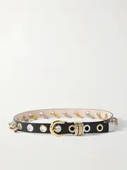 [Déhanche] Déhanche - Revenge Embellished Leather Belt - Black - M M Black