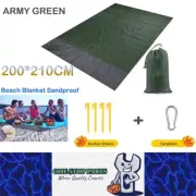 ArmyGreen 200x210CM Beach Blanket Camping Mat Blanket Waterproof Picnic Blanket
