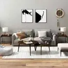 2pcs Wooden Side Tables Sofa Lounge Lamp Book Bed Storage Coffee Shelf Table