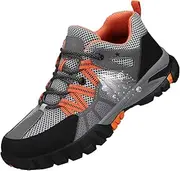 [BIAJIAZHUA] Construction Shoes for Men Whit Slip-Resistant Outsole, Steel Toe Shoes Comfortable Breathable, Steel Toe Boots Anti-Puncture Anti-Smash, Safety Shoes Anti-Stress(Breathable Style,8)