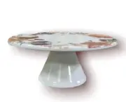 Threshold -12" Fall Stoneware Pumpkin Cake Stand White