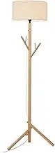 Standing Lamp Japanese Solid Wood Standing Lamp, Linen Lampshade Reading Floor Lamp, Tall Lamps for Living Room Bedroom Kids Room Office Bedroom Lamp
