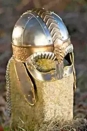 Antique Medieval Norman Viking Steel Helmet With Chainmail Knight Armor Helmet