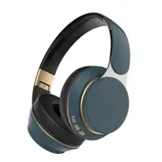 Blue Wireless HeadMounted Bluetooth Headset Subwoofer Stereo Card Sports Computer Headset Compatible