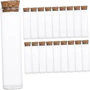 Homoyoyo 20pcs Glass Bottle with Cork Sealed Wishing Bottles for Storage and Decor for Laboratory Samples and Art Projects