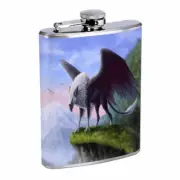 Mythical Creature D1 Flask 8oz Stainless Steel Hip Drinking Whiskey