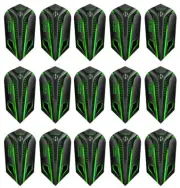 5 New Sets Harrows Noble Slim Dart Flights – Ships w/ Tracking - Green