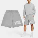 【NIKE 耐吉】短褲 NSW CLUB SOHRTS 男款 灰 白 毛圈布 抽繩 棉褲(FQ4093-063)