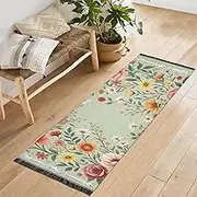 Joisal Flower Long Rug, Long Hallway Runner Rug, Anti Fatigue Kitchen Mats for Floor, Kitchen Floor Mat