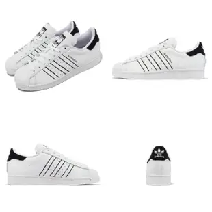 【adidas 愛迪達】休閒鞋 Superstar 男鞋 女鞋 黑 白 皮革 貝殼頭 經典 三葉草 愛迪達(IF8090)