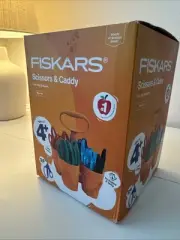 Fiskars 5 Inch Blunt-tip Kids Scissors with 4-Cup Carrying Caddy Pack of 24