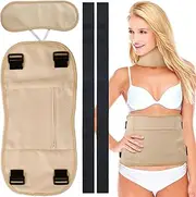2Pcs Waist Neck Oil Pack Set, Oil Pack Washable Reusable Essential Oil Wrap Mess-Free Oil Pack Wrap with Removable Elastic Straps Soft Comfortable Oil Pack Leak-Proof Oil Wrap for Neck Waist (Style 1)
