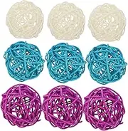 2sets Decorative Rattan Balls for Decor Light Props for Festivals Weddings Photography 15pcs*2