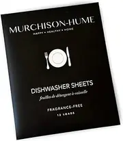 Murchison-Hume Dishwasher Sheets, Fragrance-Free, Zero Waste - Pack of 6 Double Sheets - Up to 12 Loads
