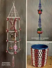 Macrame Hanging Shelf, Plant Hanger & Waste Basket - Craft Book: #AC1 Accents