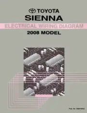 2008 Toyota Sienna Wiring Diagrams Schematics Layout Factory OEM