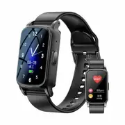 Smart Watch 4G GPS Tracker with Fall Detection,SOS Emergency Button,Two-Way Calling,Pedometer,Anti-Lost Alert for Dementia Patients,Black