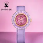 【SWAROVSKI 施華洛世奇】CRYSTALLINE LUSTRE 水晶光彩石英手錶-33MM 女錶 紫色 送禮(5656896)