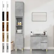 Bathroom Cabinet Tall Cupboard Storage Cabinet Washroom Engineered Wood vidaXL