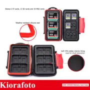 Water-Resistant Memory Card Case Holder Box fits 6 CF + 12 SD +18 Micro SD Cards
