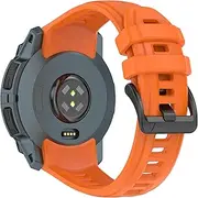 VeveXiao Breathable Sport Band Compatible With Garmin Instinct 3 solar 45mm Strap, 22mm Quick Release Sport Silicone Bracelet Watch Strap instinct 3 Amoled 45mm Replacement Bands (orange)