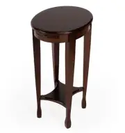 COVENTRY INLAID SIDE TABLE WITH PULL OUT SHELF - CHESTNUT BURL - FREE SHIPPING*