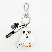 WONDEE Disney Harry Potter Owl [2 in 1] Keyring + USB and USB C Stick Funny 32 GB Hedwig Figures with Additional USBC Adapter - Harry Potter Gifts for Children, Women and Men