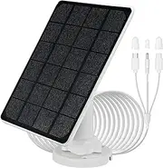5V-3W Solar Panel For Security Camera with micorUSB/Type-C/DC3513 Connectors, IP65 Waterproof, 3m charging cable, Compatible with EUFYcam 2/2pro/2c/pro/E/3C/L20/L40/S40/4G TLE