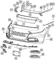Genuine Mopar 2013-2016 Dodge Dart Front Bumper Close Out Panel 68155070AD