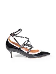 Black Patent Leather Love Latch Heels