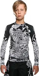 Hardcore Training Kids Rash Guard Compression Base Layer Tights No Gi BJJ Fitness Workout Running Boxing Multiple Colours