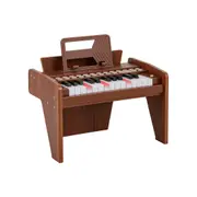 Costway 25-Key Piano Keyboard w/Music Stand & Teaching Mode Mini Electronic Piano Brown