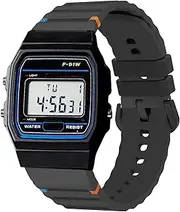 F-91W Watch Band, Lamshaw 18mm, 22mm Quick Release Breathable Silicone Replacemet Band Straps Compatible for Casio W-217H, W-218H, W-219H, F-91W, A158WA, A168WA, A700W-1, A700WM-9, A100WE-1, A100WEPC