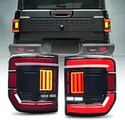 HCMOTIONZ HCmotion LED Tail Lights For Jeep Gladiator JT 2020-2025 Smoke Rear Lamp Assembly With Animation & Sequential